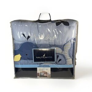 Nautica Kids Whale Theme Bedding Set - Blue and Yellow